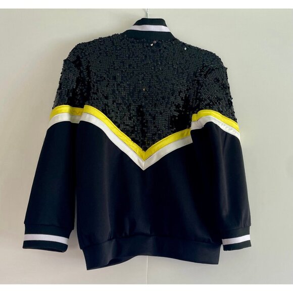 Vintage Track Jacket, Size M, Sequins Chevron Stripes Jacket, Fancy Athleisure - Picture 4 of 9